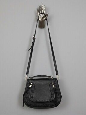 Elegant Black Leather Shoulder Bag